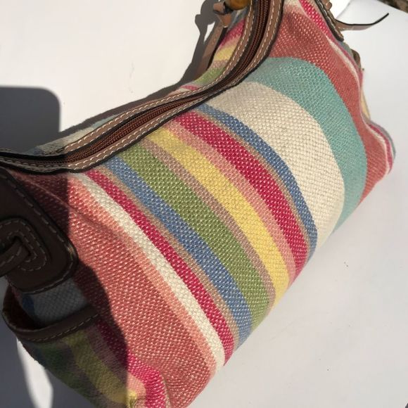 FOSSIL CANVAS SHOULDER BAG - Picture 7 of 11